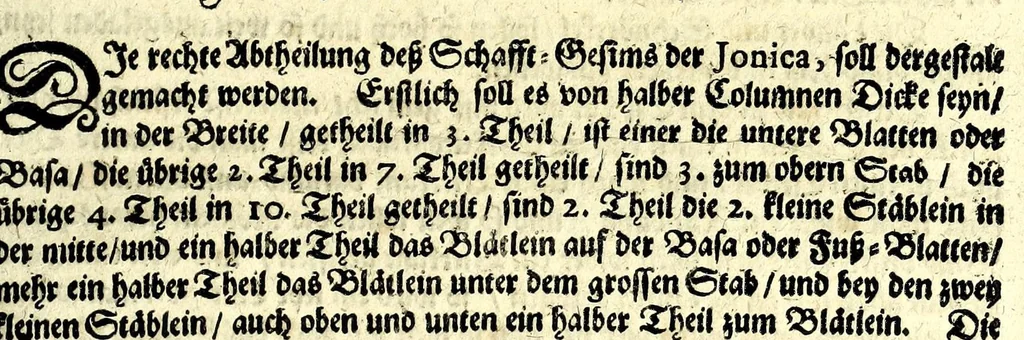 An illustration from Bau-Kunst, das ist, Künstliche und gründliche Beschreibung von dem Gebrauch der Fünff Säulen : aus rechtem Fundament mit allerhand schönen Gesimsern und Capitälen, auch wie man sich mit den Säulen, nach Gelegenheit dess Platzes verhalten soll, welches alle Werckmeister sollen wol ergründen recht zusammen setzen, damit der Bau-Kunst zierlich und nutzlich mit ihrem Lob und Vortheil könne gebraucht werden ... mit den darzu gehörigen Figuren, 1671, leaf 79