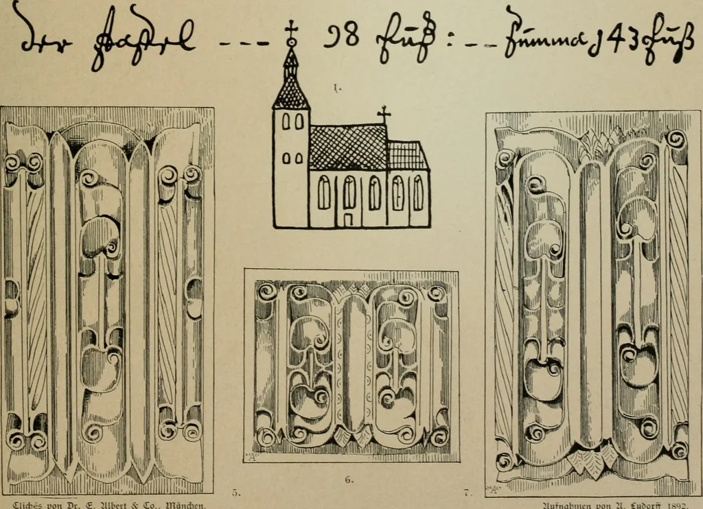 An illustration from Bau- und Kunstdenkmäler von Westfalen. Im Auftrage des Provinzial-Verbandes der Provinz Westfalen, 1897, leaf 206