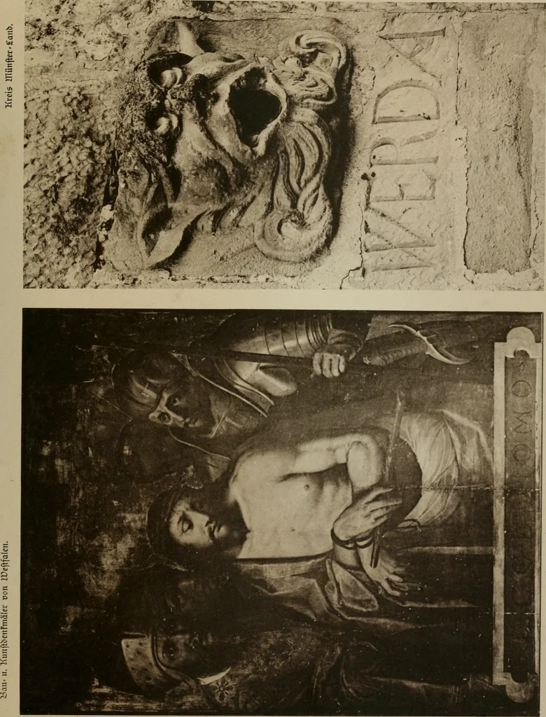 An illustration from Bau- und Kunstdenkmäler von Westfalen. Im Auftrage des Provinzial-Verbandes der Provinz Westfalen, 1897, leaf 218