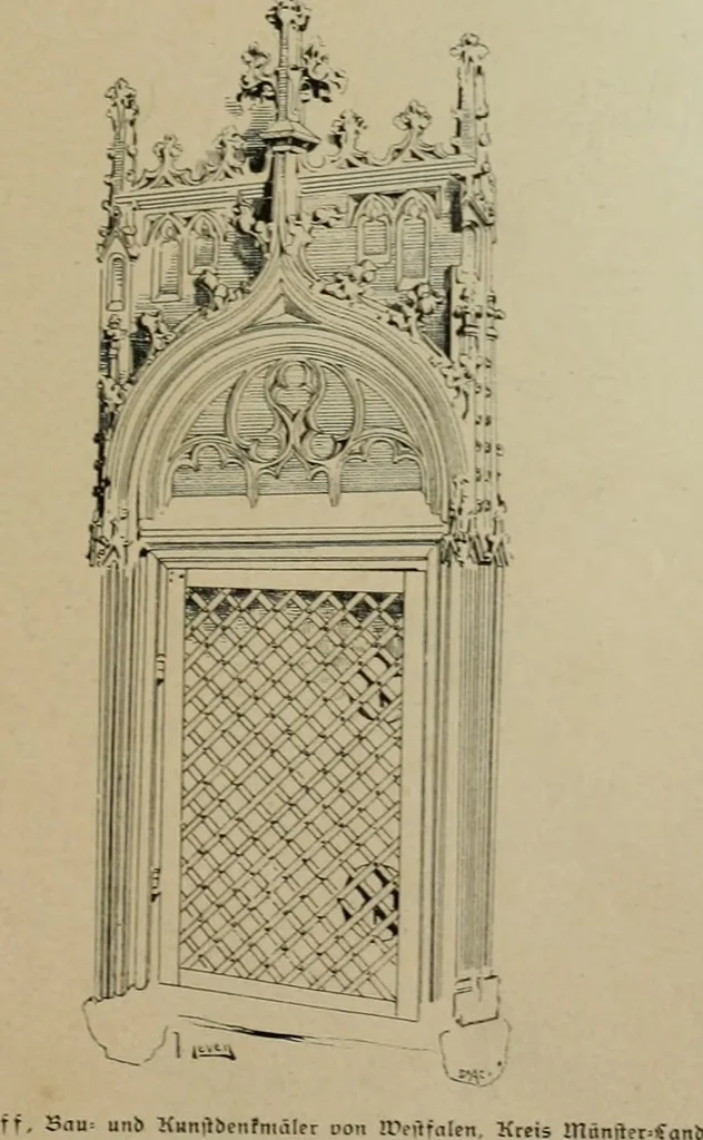 An illustration from Bau- und Kunstdenkmäler von Westfalen. Im Auftrage des Provinzial-Verbandes der Provinz Westfalen, 1897, leaf 238