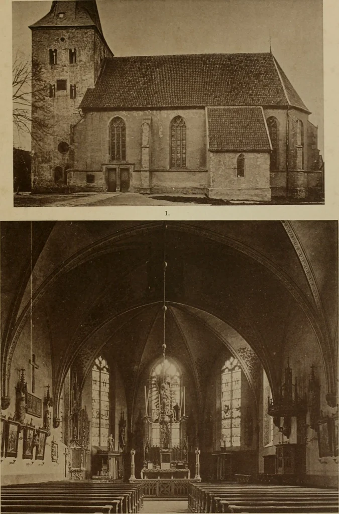 An illustration from Bau- und Kunstdenkmäler von Westfalen. Im Auftrage des Provinzial-Verbandes der Provinz Westfalen, 1897, leaf 282