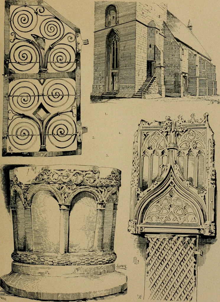An illustration from Bau- und Kunstdenkmäler von Westfalen. Im Auftrage des Provinzial-Verbandes der Provinz Westfalen, 1897, leaf 386