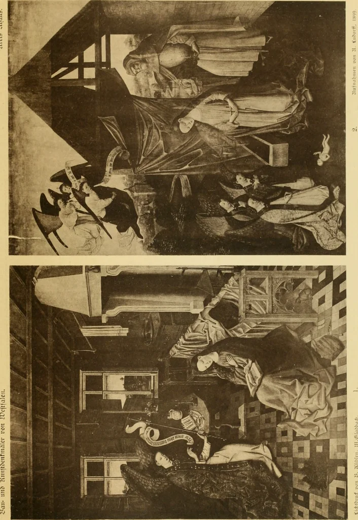 An illustration from Bau- und Kunstdenkmäler von Westfalen. Im Auftrage des Provinzial-Verbandes der Provinz Westfalen, 1897, leaf 136