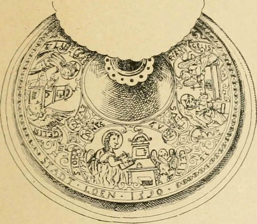 An illustration from Bau- und Kunstdenkmäler von Westfalen. Im Auftrage des Provinzial-Verbandes der Provinz Westfalen, 1897, leaf 150