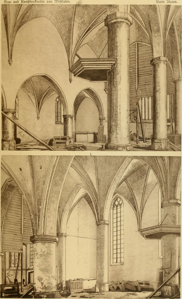 An illustration from Bau- und Kunstdenkmäler von Westfalen. Im Auftrage des Provinzial-Verbandes der Provinz Westfalen, 1897, leaf 154