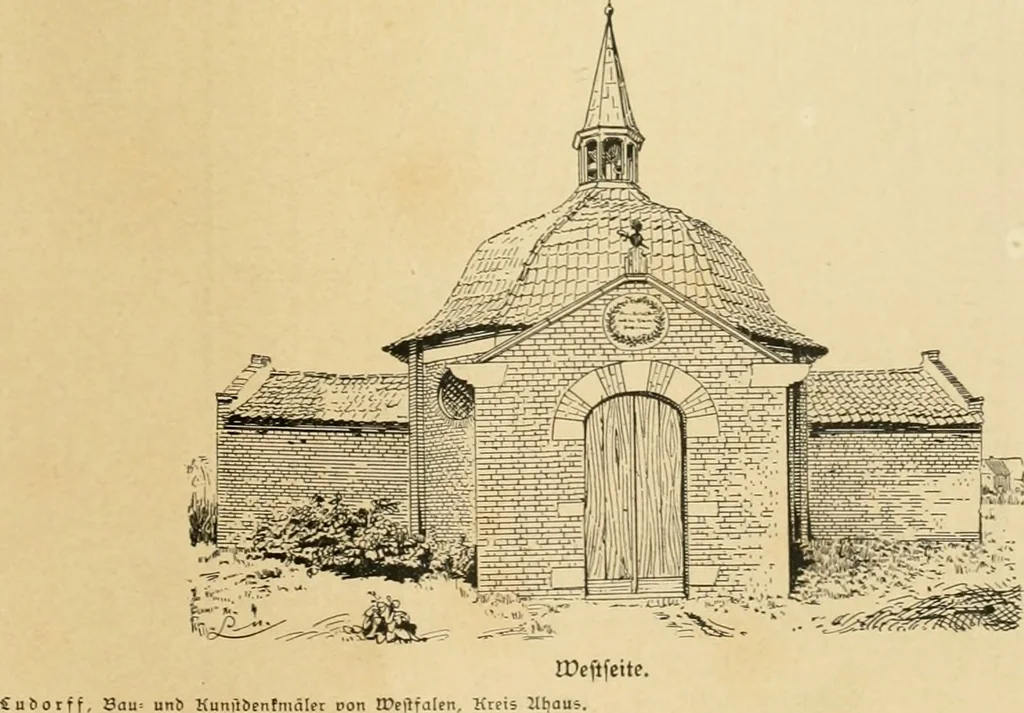 An illustration from Bau- und Kunstdenkmäler von Westfalen. Im Auftrage des Provinzial-Verbandes der Provinz Westfalen, 1897, leaf 184