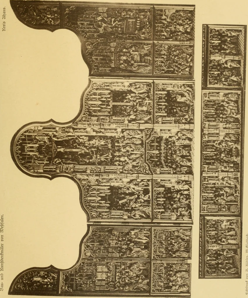 An illustration from Bau- und Kunstdenkmäler von Westfalen. Im Auftrage des Provinzial-Verbandes der Provinz Westfalen, 1897, leaf 194