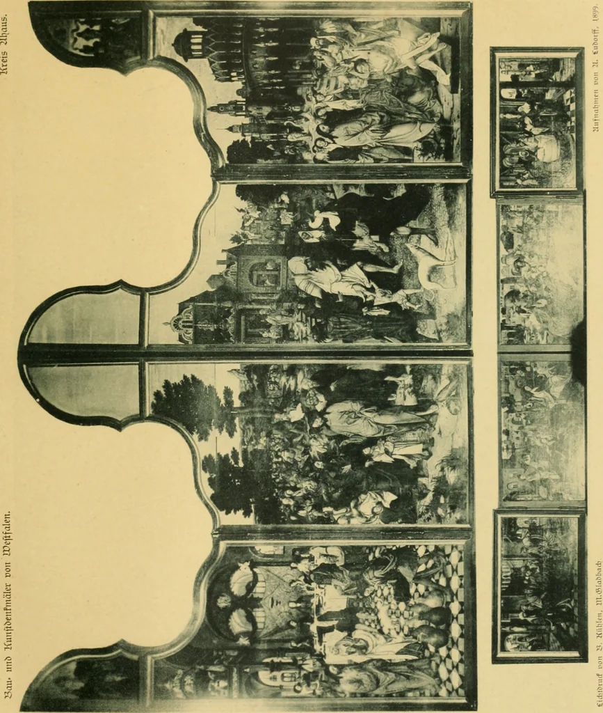 An illustration from Bau- und Kunstdenkmäler von Westfalen. Im Auftrage des Provinzial-Verbandes der Provinz Westfalen, 1897, leaf 196