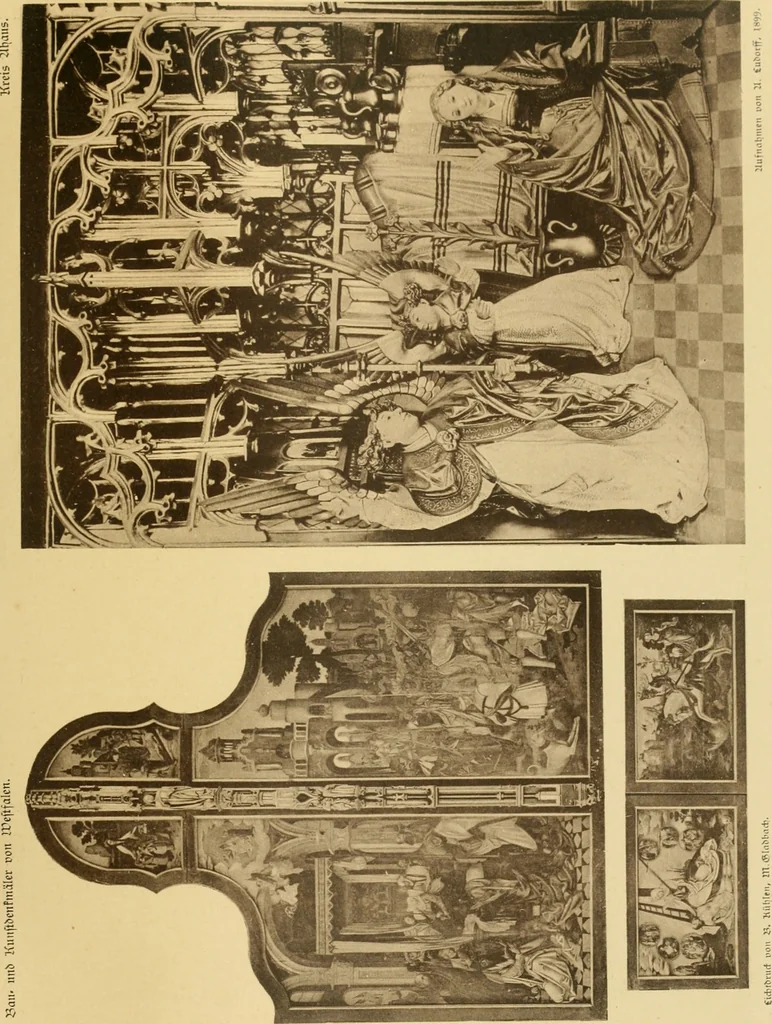 An illustration from Bau- und Kunstdenkmäler von Westfalen. Im Auftrage des Provinzial-Verbandes der Provinz Westfalen, 1897, leaf 198