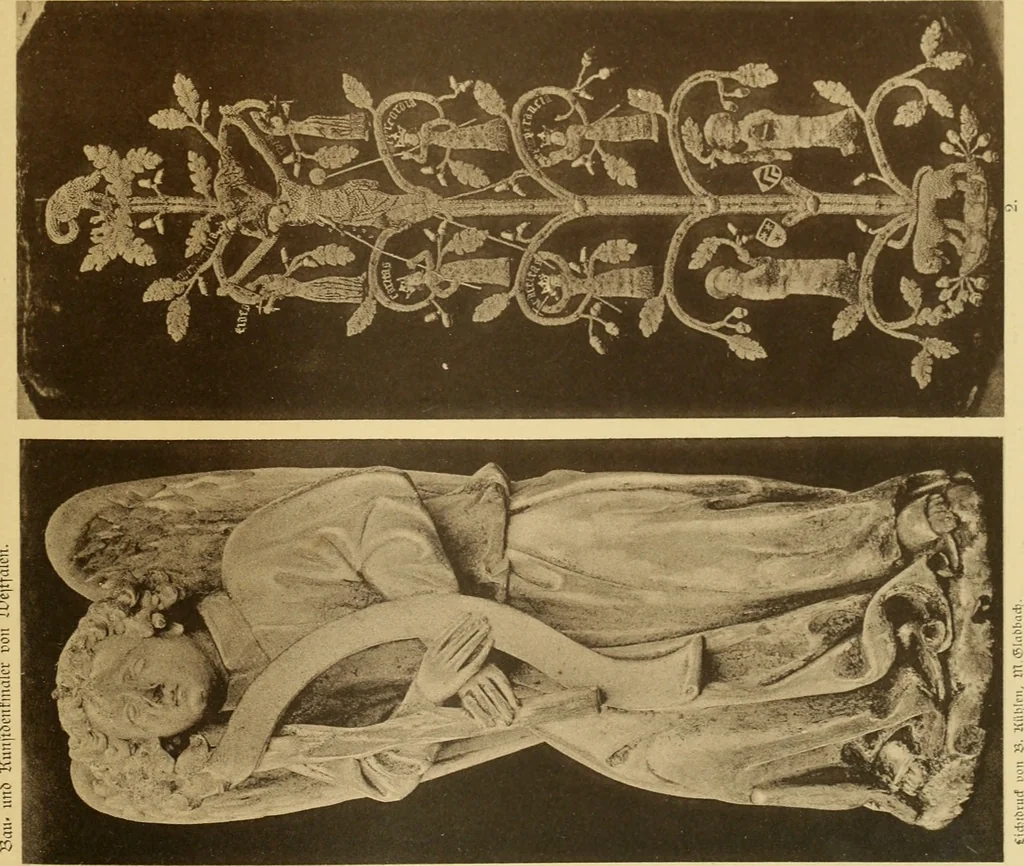 An illustration from Bau- und Kunstdenkmäler von Westfalen. Im Auftrage des Provinzial-Verbandes der Provinz Westfalen, 1897, leaf 220