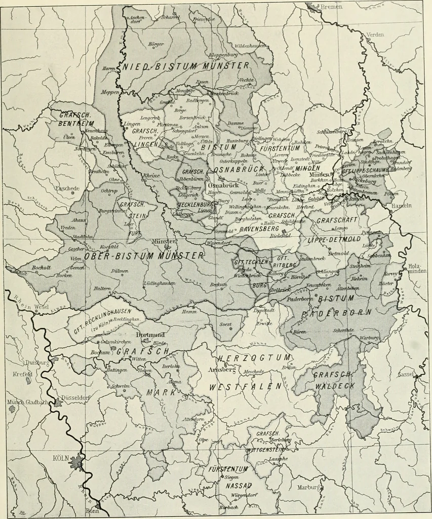 An illustration from Bau- und Kunstdenkmäler von Westfalen. Im Auftrage des Provinzial-Verbandes der Provinz Westfalen, 1897, leaf 14