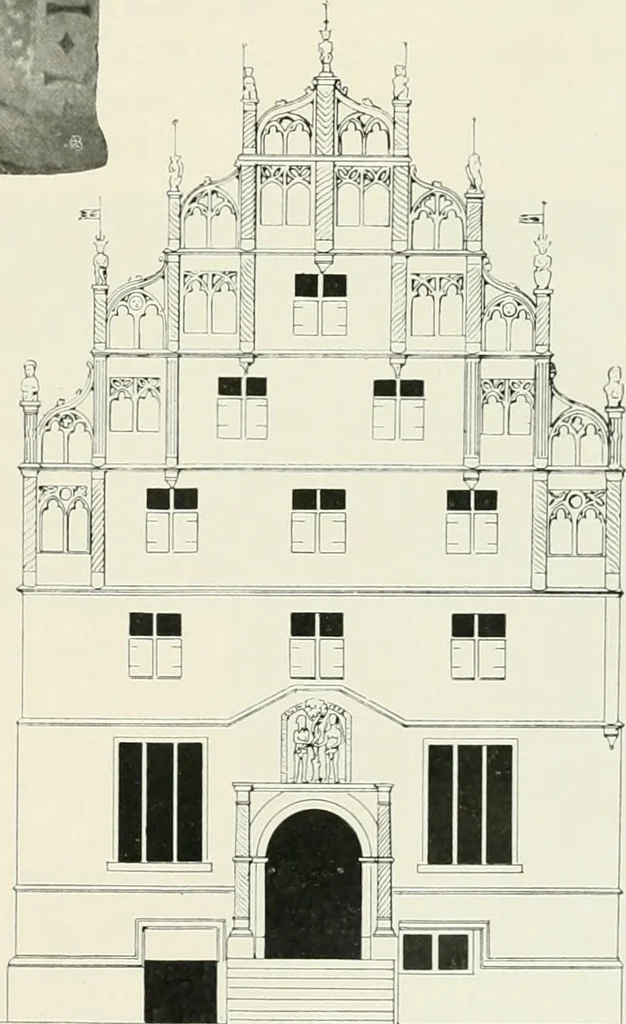 An illustration from Bau- und Kunstdenkmäler von Westfalen. Im Auftrage des Provinzial-Verbandes der Provinz Westfalen, 1897, leaf 78