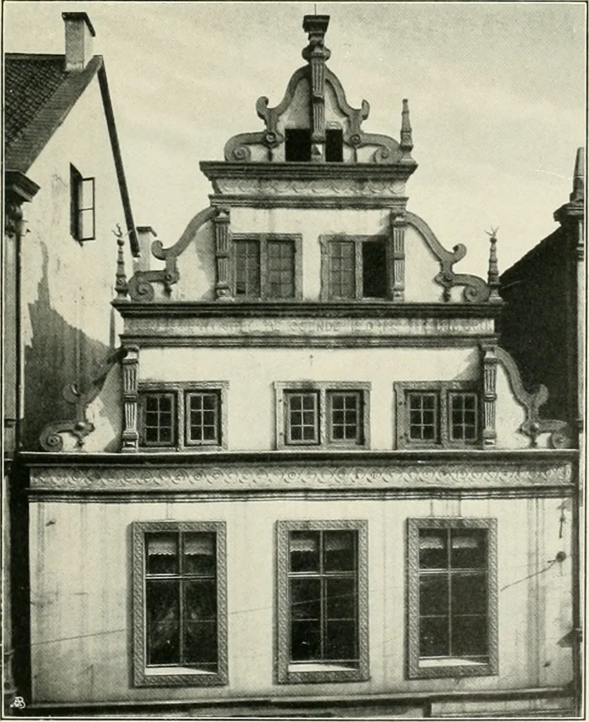 An illustration from Bau- und Kunstdenkmäler von Westfalen. Im Auftrage des Provinzial-Verbandes der Provinz Westfalen, 1897, leaf 96