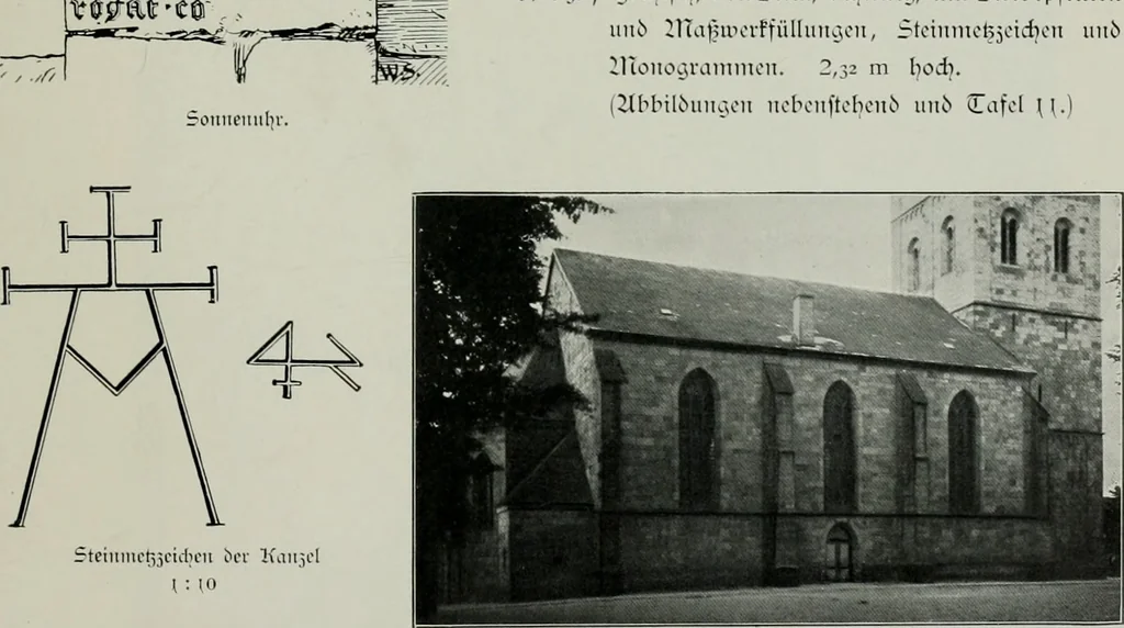 An illustration from Bau- und Kunstdenkmäler von Westfalen. Im Auftrage des Provinzial-Verbandes der Provinz Westfalen, 1897, leaf 90