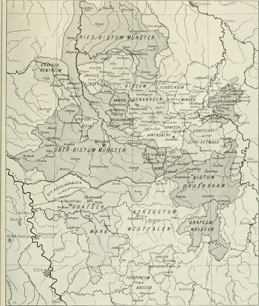 An illustration from Bau- und Kunstdenkmäler von Westfalen. Im Auftrage des Provinzial-Verbandes der Provinz Westfalen, 1897, leaf 18