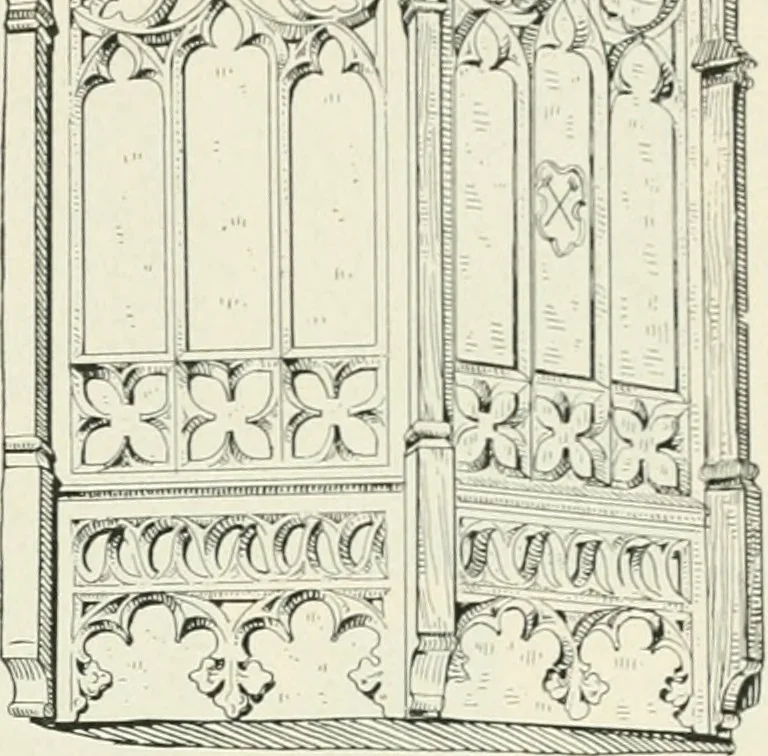 An illustration from Bau- und Kunstdenkmäler von Westfalen. Im Auftrage des Provinzial-Verbandes der Provinz Westfalen, 1897, leaf 64