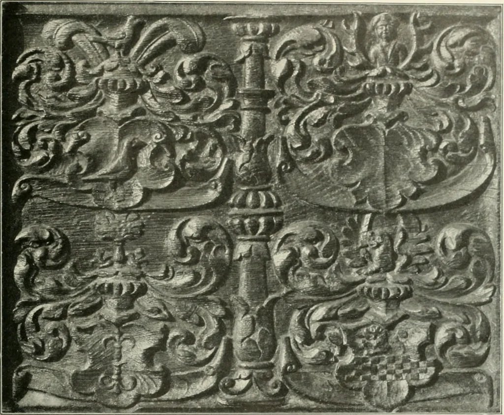 An illustration from Bau- und Kunstdenkmäler von Westfalen. Im Auftrage des Provinzial-Verbandes der Provinz Westfalen, 1897, leaf 92