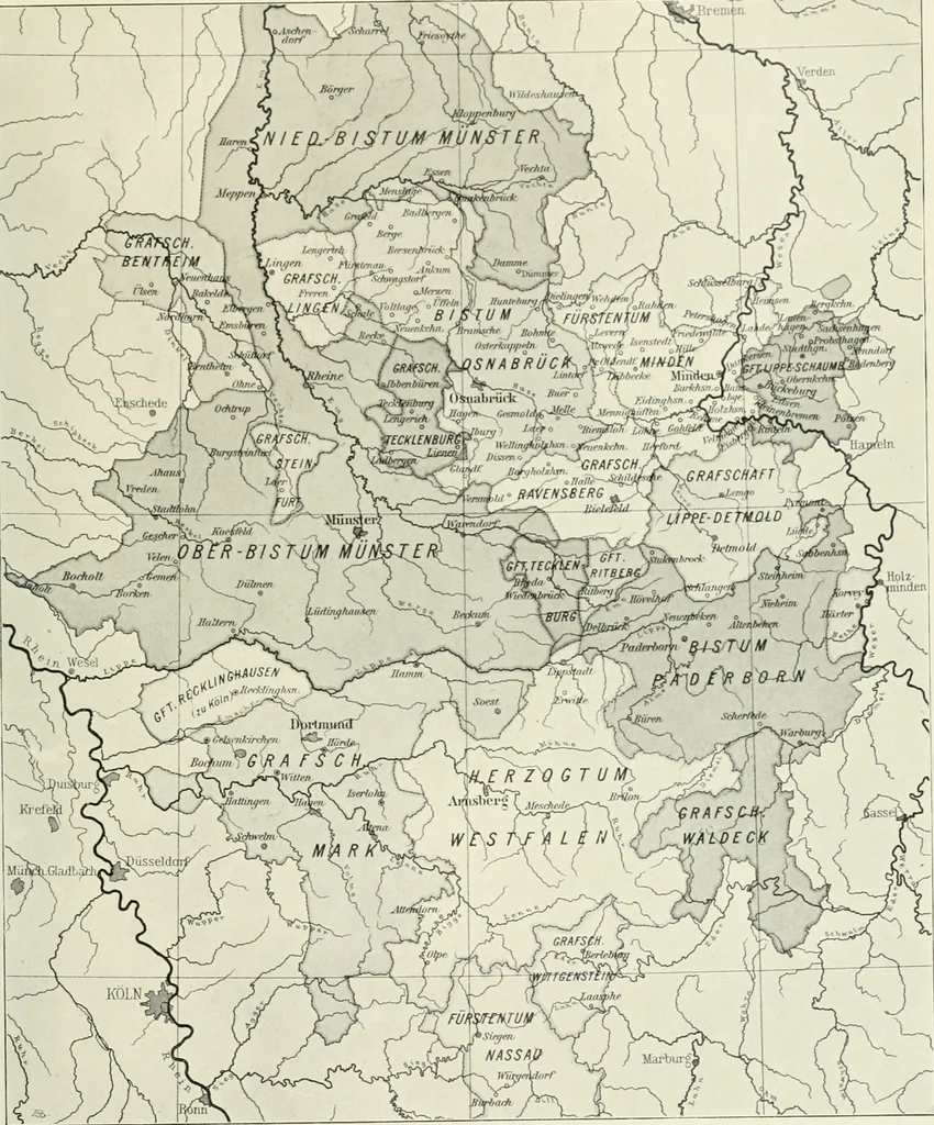 An illustration from Bau- und Kunstdenkmäler von Westfalen. Im Auftrage des Provinzial-Verbandes der Provinz Westfalen, 1897, leaf 12