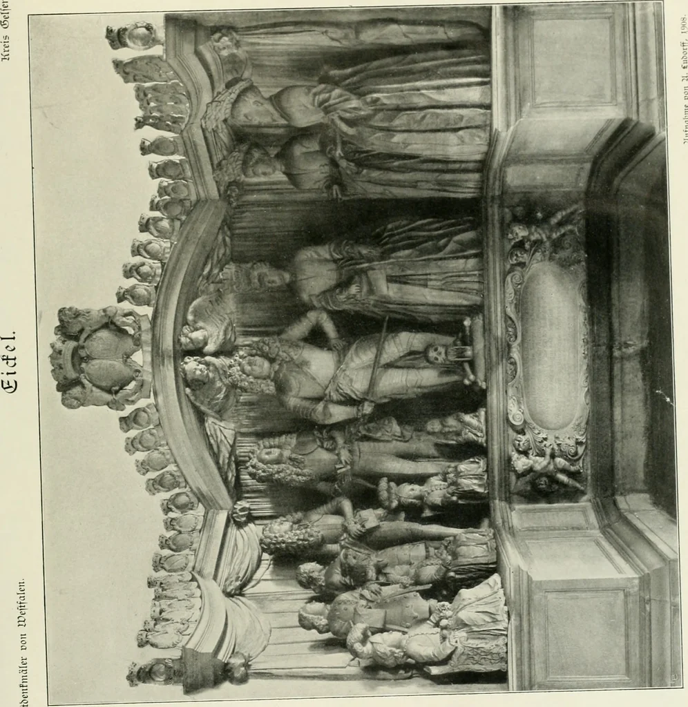 An illustration from Bau- und Kunstdenkmäler von Westfalen. Im Auftrage des Provinzial-Verbandes der Provinz Westfalen, 1897, leaf 34