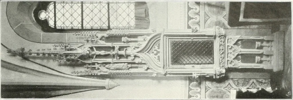 An illustration from Bau- und Kunstdenkmäler von Westfalen. Im Auftrage des Provinzial-Verbandes der Provinz Westfalen, 1897, leaf 128