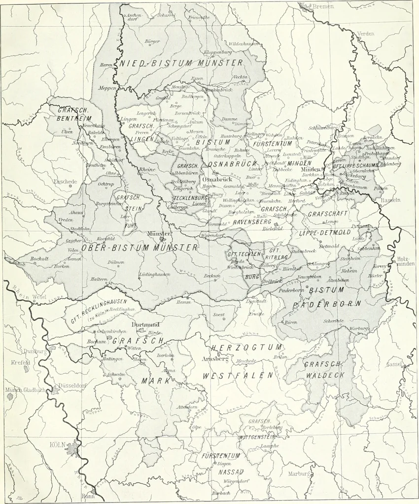 An illustration from Bau- und Kunstdenkmäler von Westfalen. Im Auftrage des Provinzial-Verbandes der Provinz Westfalen, 1897, leaf 14