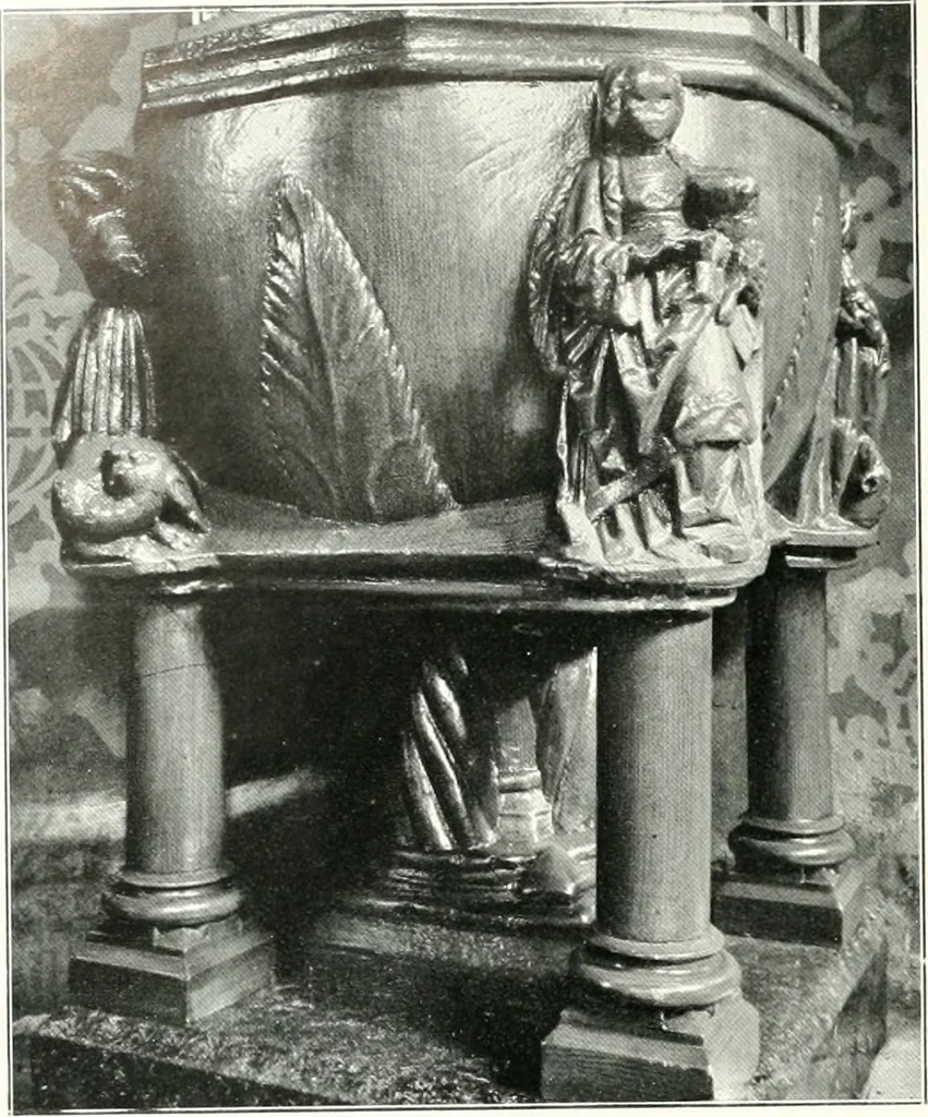An illustration from Bau- und Kunstdenkmäler von Westfalen. Im Auftrage des Provinzial-Verbandes der Provinz Westfalen, 1897, leaf 73