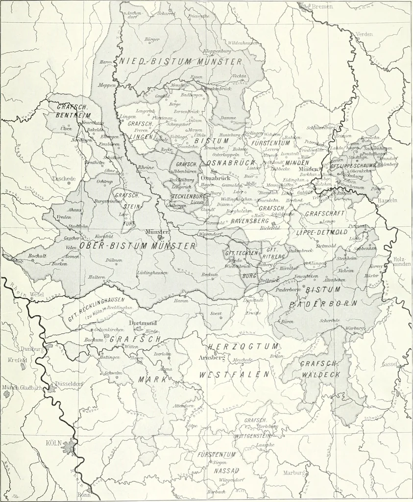An illustration from Bau- und Kunstdenkmäler von Westfalen. Im Auftrage des Provinzial-Verbandes der Provinz Westfalen, 1897, leaf 16