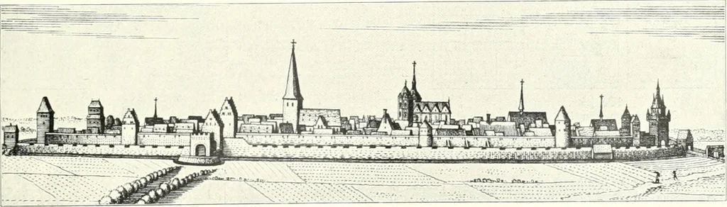 An illustration from Bau- und Kunstdenkmäler von Westfalen. Im Auftrage des Provinzial-Verbandes der Provinz Westfalen, 1897, leaf 102