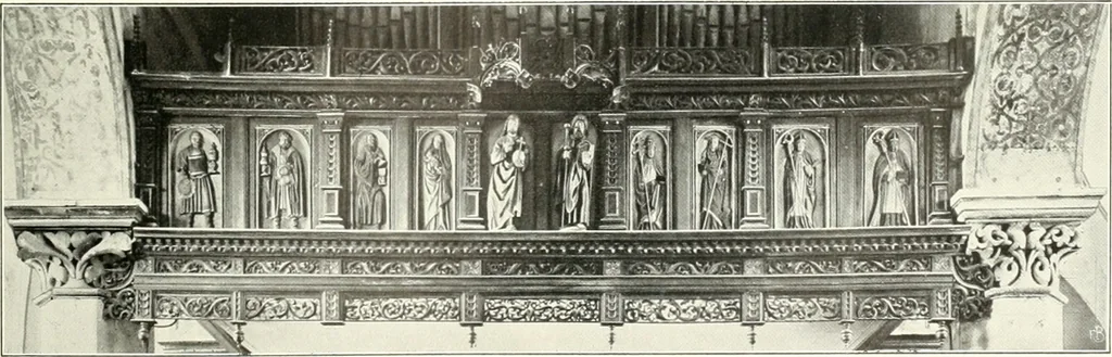 An illustration from Bau- und Kunstdenkmäler von Westfalen. Im Auftrage des Provinzial-Verbandes der Provinz Westfalen, 1897, leaf 114