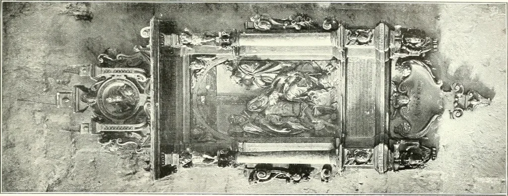 An illustration from Bau- und Kunstdenkmäler von Westfalen. Im Auftrage des Provinzial-Verbandes der Provinz Westfalen, 1897, leaf 128