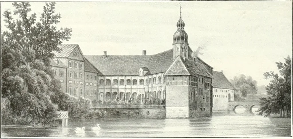 An illustration from Bau- und Kunstdenkmäler von Westfalen. Im Auftrage des Provinzial-Verbandes der Provinz Westfalen, 1897, leaf 165