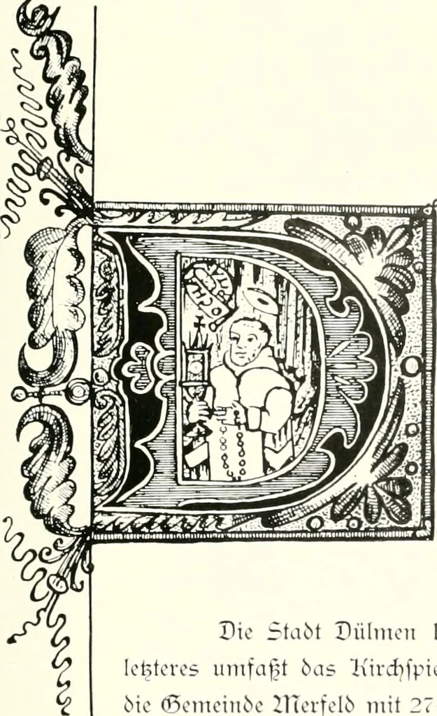An illustration from Bau- und Kunstdenkmäler von Westfalen. Im Auftrage des Provinzial-Verbandes der Provinz Westfalen, 1897, leaf 184