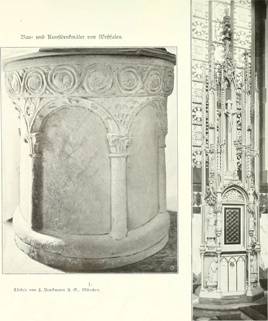 An illustration from Bau- und Kunstdenkmäler von Westfalen. Im Auftrage des Provinzial-Verbandes der Provinz Westfalen, 1897, leaf 200