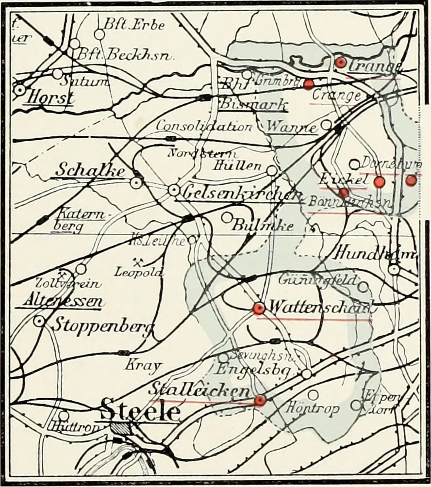 An illustration from Die Bau- und Kunstdenkmäler des Kreises Gelsenkirchen-Land, 1908, leaf 16