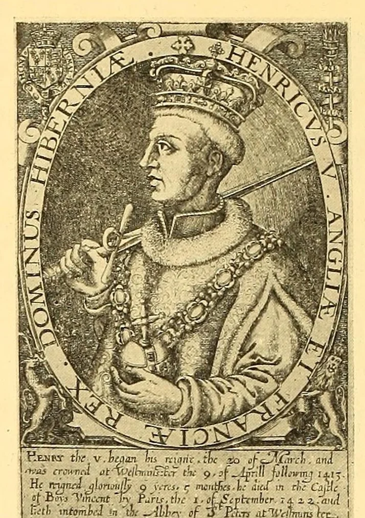 An illustration from Baziliologia, a booke of kings; notes on a rare series of engraved English royal portraits from William the Conqueror to James I, 1913, leaf 100