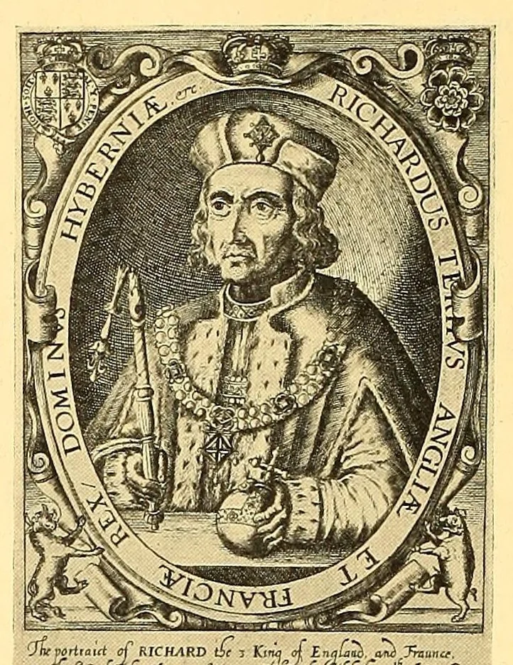 An illustration from Baziliologia, a booke of kings; notes on a rare series of engraved English royal portraits from William the Conqueror to James I, 1913, leaf 108
