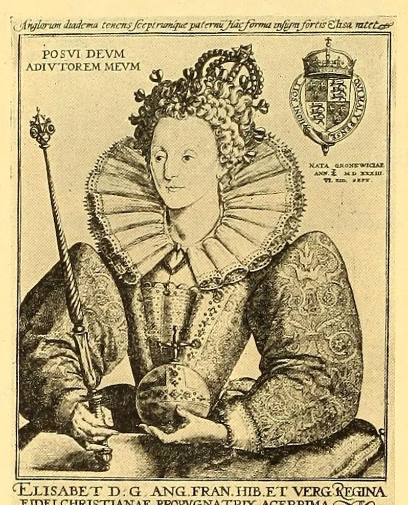 An illustration from Baziliologia, a booke of kings; notes on a rare series of engraved English royal portraits from William the Conqueror to James I, 1913, leaf 126