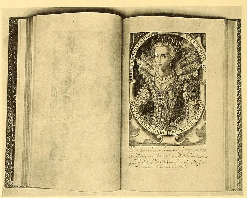 An illustration from Baziliologia, a booke of kings; notes on a rare series of engraved English royal portraits from William the Conqueror to James I, 1913, leaf 158