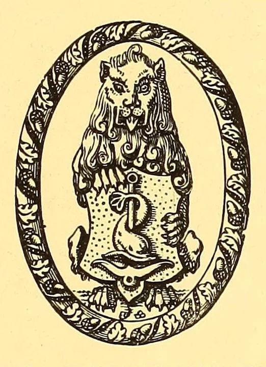 An illustration from Baziliologia, a booke of kings; notes on a rare series of engraved English royal portraits from William the Conqueror to James I, 1913, leaf 223