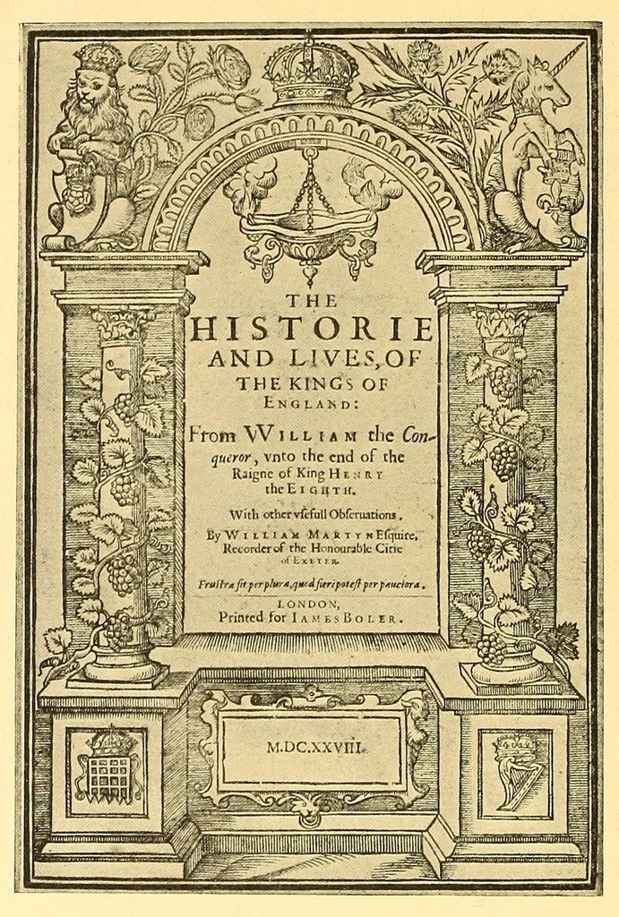 An illustration from Baziliologia, a booke of kings; notes on a rare series of engraved English royal portraits from William the Conqueror to James I, 1913, leaf 64