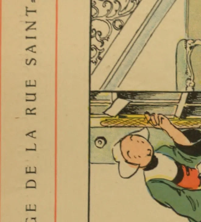 An illustration from Bécassine voyage;, 1921, leaf 12