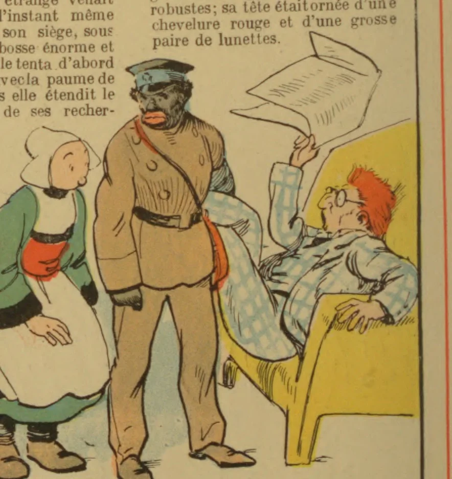 An illustration from Bécassine voyage;, 1921, leaf 27