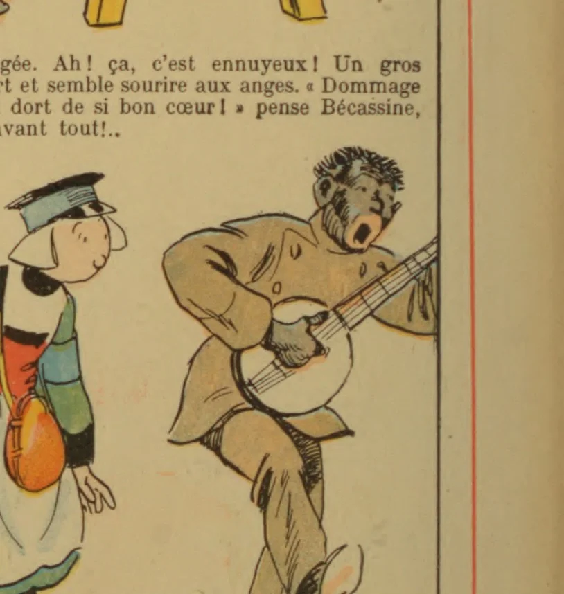 An illustration from Bécassine voyage;, 1921, leaf 29