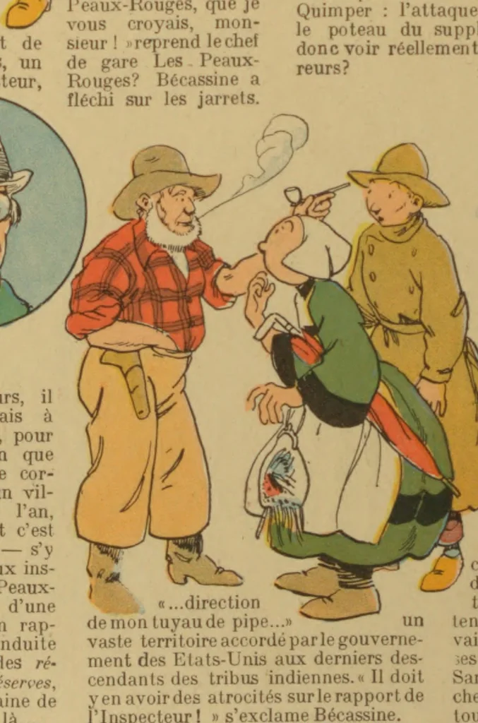 An illustration from Bécassine voyage;, 1921, leaf 31