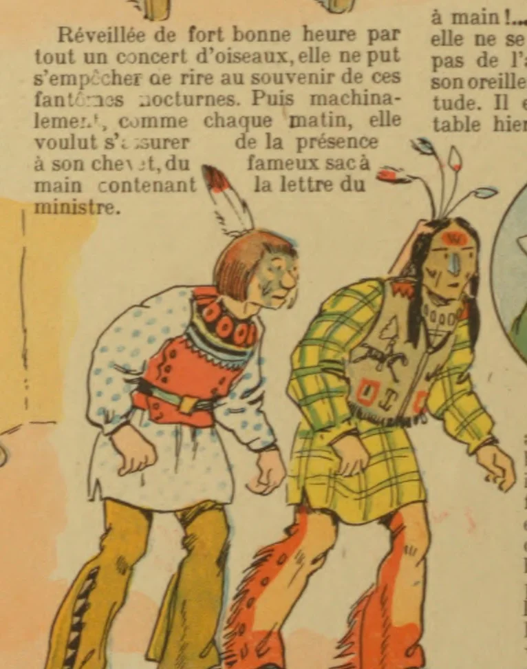 An illustration from Bécassine voyage;, 1921, leaf 33