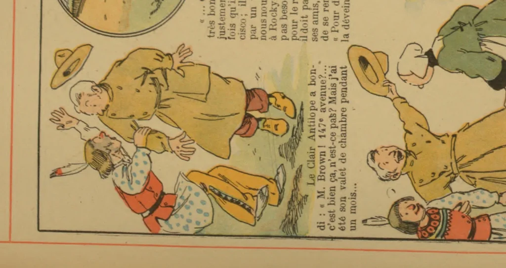 An illustration from Bécassine voyage;, 1921, leaf 36