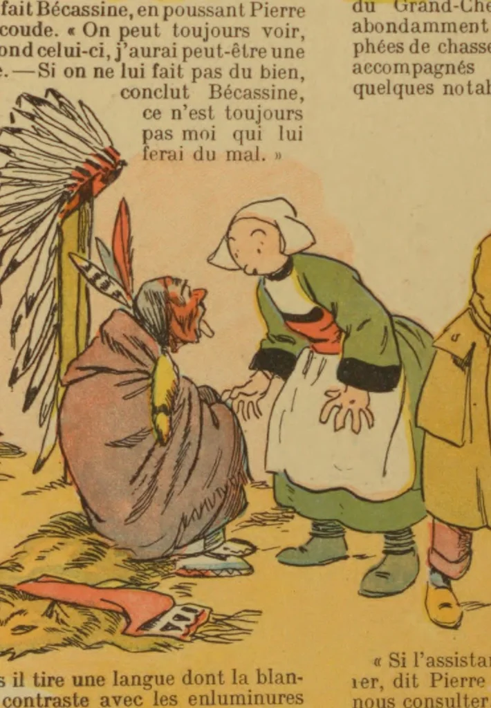 An illustration from Bécassine voyage;, 1921, leaf 37