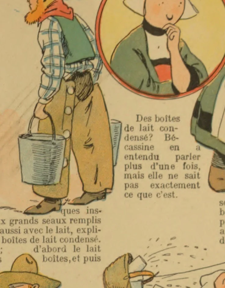 An illustration from Bécassine voyage;, 1921, leaf 52