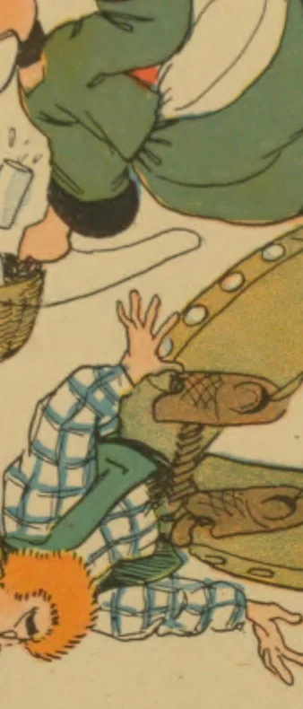 An illustration from Bécassine voyage;, 1921, leaf 52