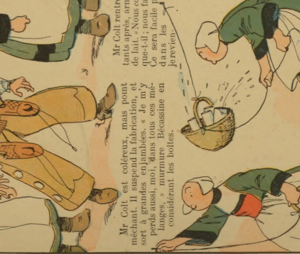 An illustration from Bécassine voyage;, 1921, leaf 52